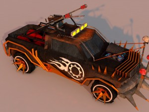 battle car 3 Modello 3D