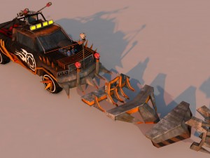 battle car 3 Modello 3D