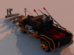battle car 3 Modello 3D