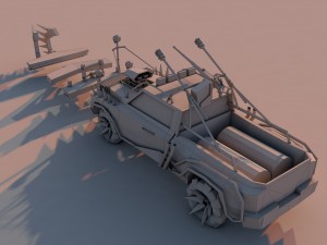 battle car 3 Modello 3D