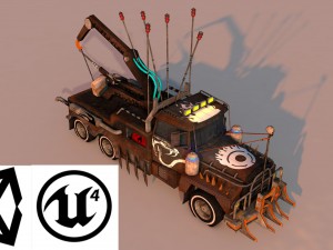battle small truck 3D Model