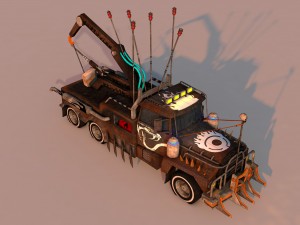 battle small truck 3D Model