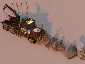 battle small truck 3D Model