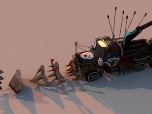 battle small truck 3D Model