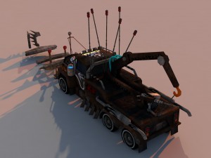 battle small truck 3D Model