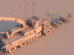 battle small truck 3D Model