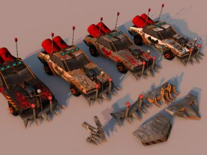 battle car 5 3D Model