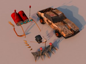 battle car 5 3D Модель
