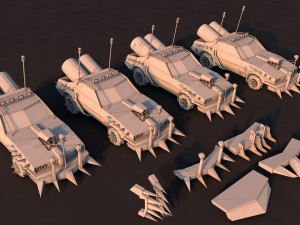 battle car 5 3D Модель