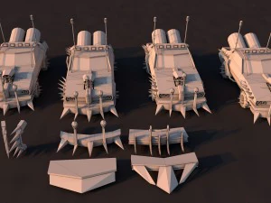 battle car 5 3D Model