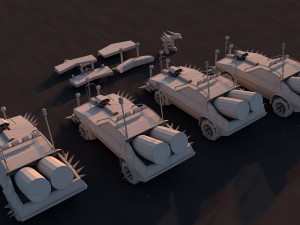 battle car 5 3D Модель