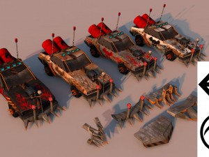 battle car 5 Modelo 3D