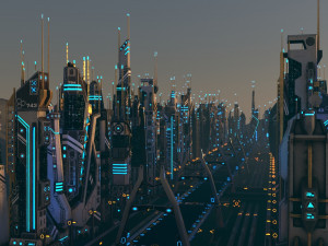 sci fi city package 3D Model