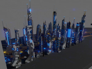 sci fi city package 3D Модель