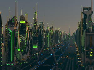 sci fi city package 3D Модель