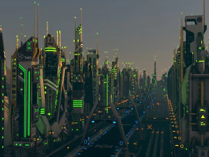 sci fi city package 3D Model