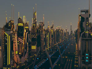 sci fi city package 3D Model