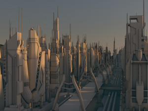 sci fi city package 3D Модель