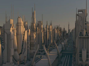 sci fi city package 3D Model