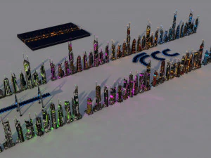 sci fi city package 3D Model