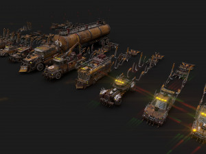 mega apocalyptic car package 3D Model