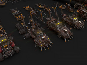 mega apocalyptic car package 3D Model
