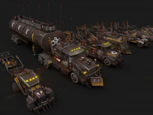 mega apocalyptic car package 3D Model