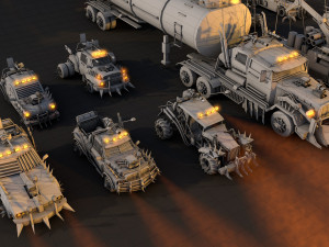 mega apocalyptic car package 3D Model