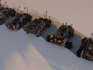 mega apocalyptic car package 3D Model