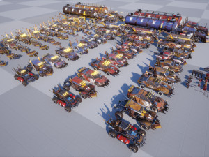 mega apocalyptic car package 3D Model
