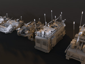 mega apocalyptic car package 3D Model