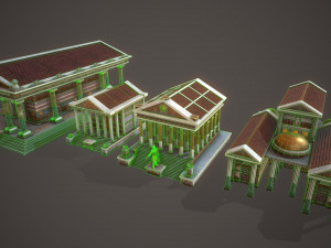 ancient temple pack 3Dモデル