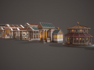 ancient temple pack 3Dモデル