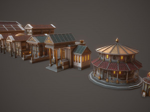 ancient temple pack 3Dモデル