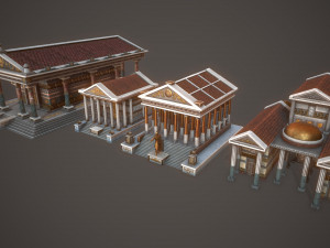 ancient temple pack 3Dモデル