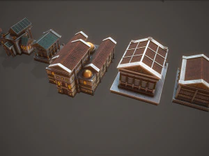 ancient temple pack 3D Model