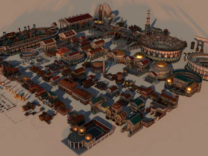 pacchetto mega citt&agrave; romana Modello 3D
