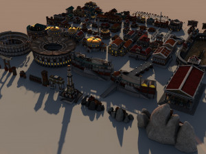 mega roman city pack 3D Model