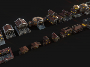 mega roman city pack 3D Model