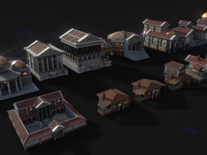 pacchetto mega citt&agrave; romana Modello 3D