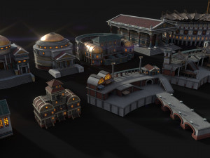 mega roman city pack 3D Model