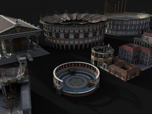 pacchetto mega citt&agrave; romana Modello 3D