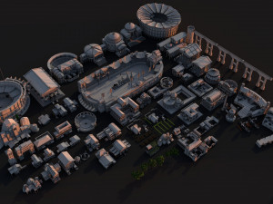 mega roman city pack 3D Model