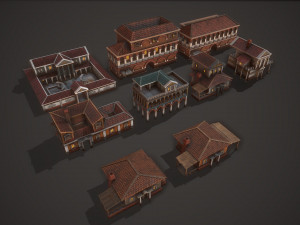 ancient house pack 3D मॉडल