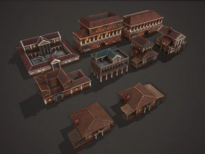 ancient house pack 3D Model