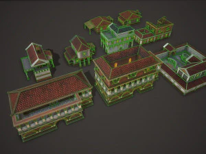 pacote de casa antiga Modelo 3D