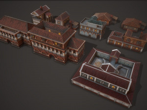 ancient house pack 3D-Modell