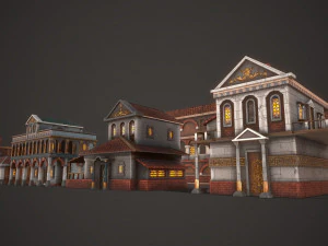 pacote de casa antiga Modelo 3D