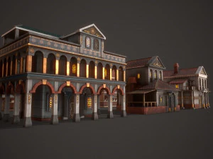 pacote de casa antiga Modelo 3D