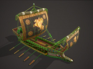 ancient ship 01 3D Model